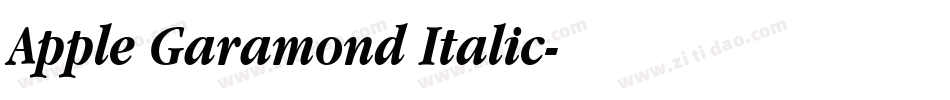 Apple Garamond Italic字体转换